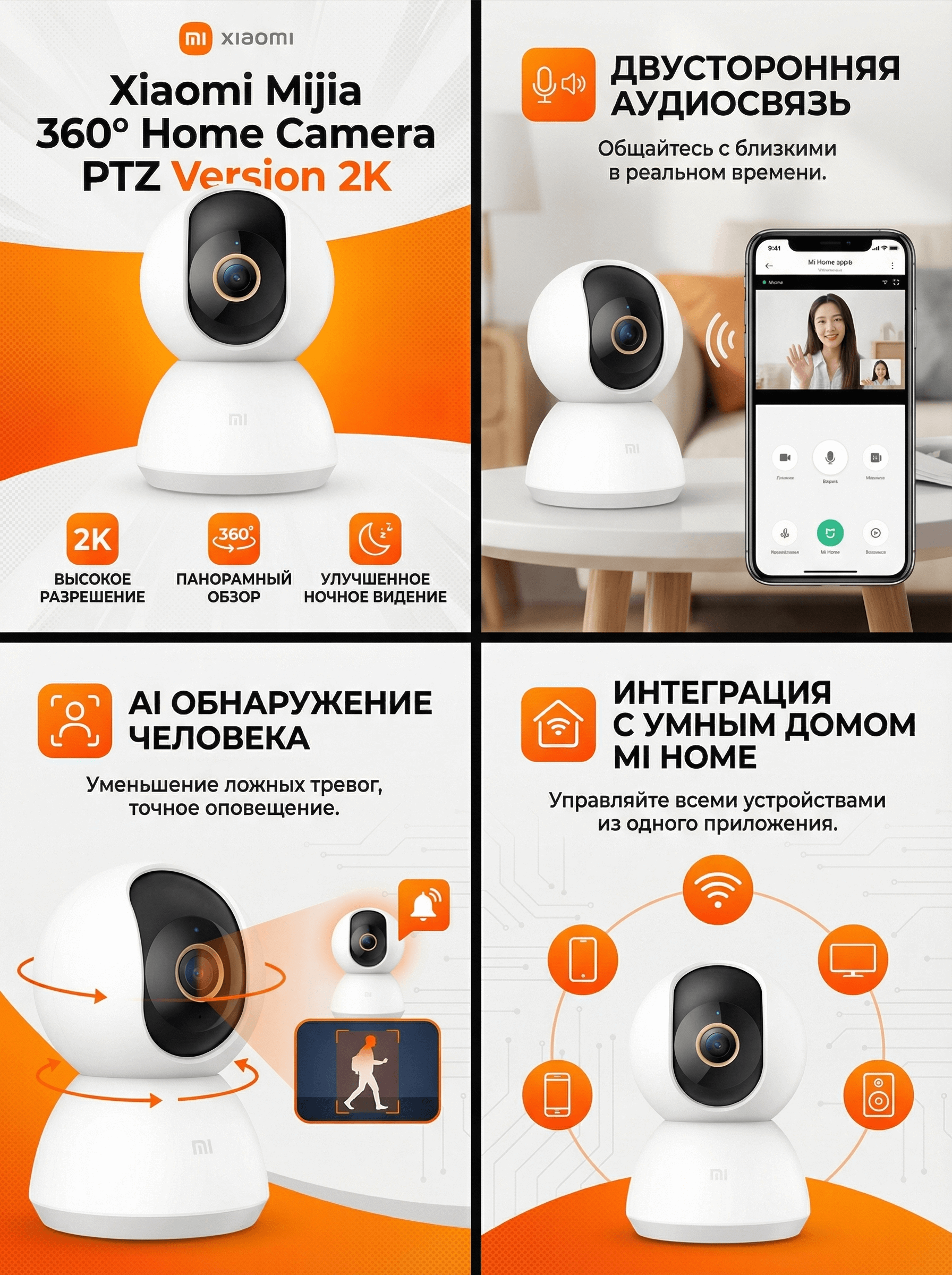 Инфографика для камеры Xiaomi — увеличение CTR за счёт выгод
